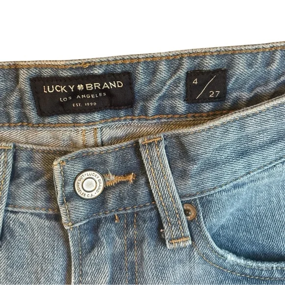 Lucky Brand Blue Jean Shorts Distressed Cut-Off Style - Picture 2 of 3